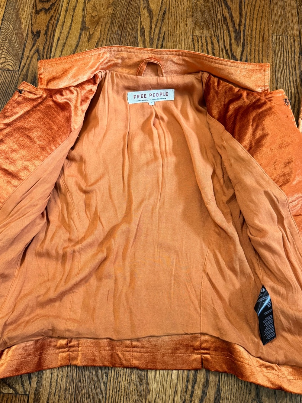 Free People Ruler Military Jacket M Copper Metallic Band Jacket Victorian - Picture 9 of 13